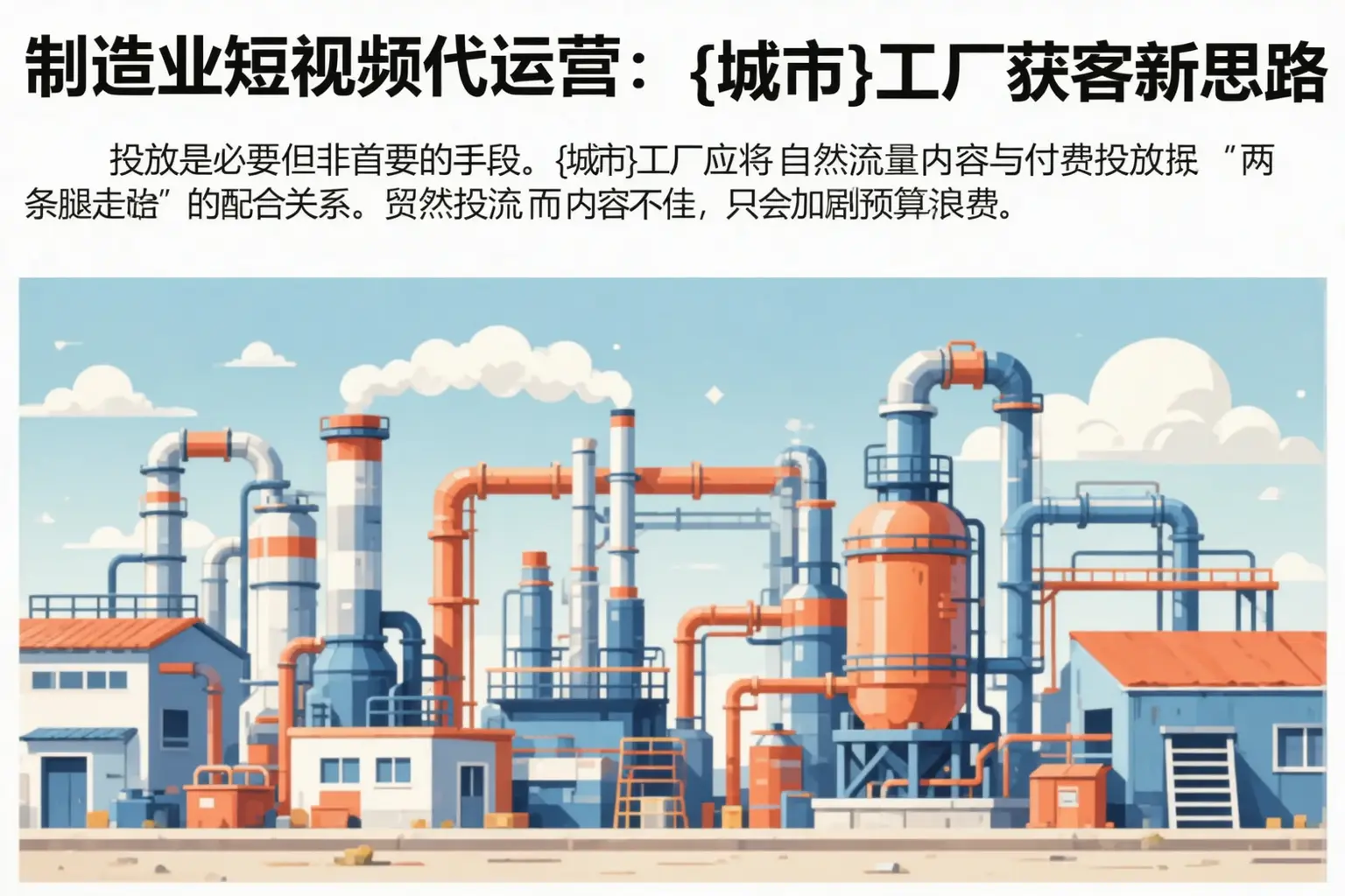 制造业短视频代运营:新河工厂获客新思路